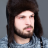 Ушанка из ондатры на коже Алеко