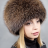 Женская шапка  кубанка из меха лисы